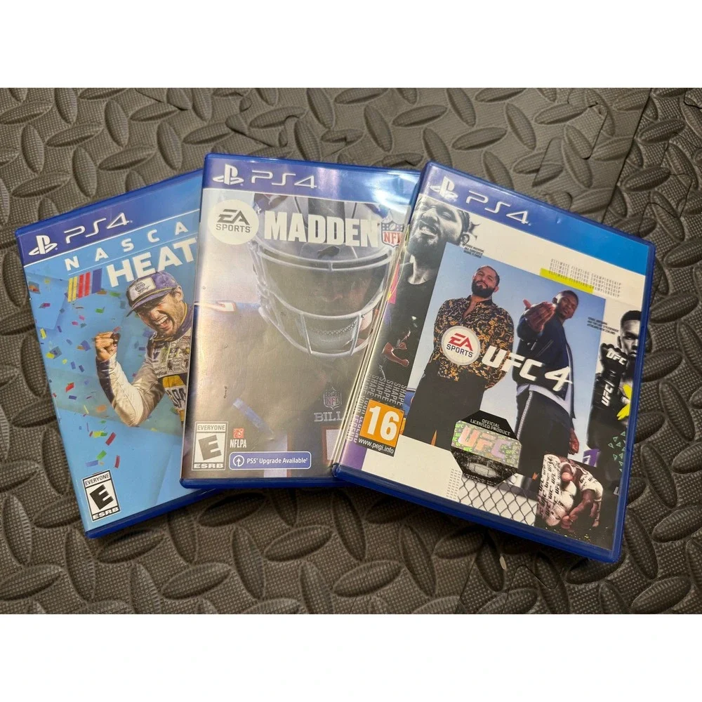 PS4 Sports Game Bundle Madden NFL 24 UFC 4 NASCAR Heat 5 PlayStation 4 Lot
